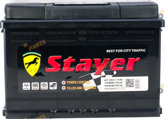 Автомобильный аккумулятор Stayer А1 Black 77 Ач (ISD-77-1)
