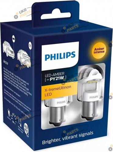 Лампочка Philips X-tremeUltinon LED gen2 PY21W 12V BAU15s (2 шт.) (11498XUAXM)