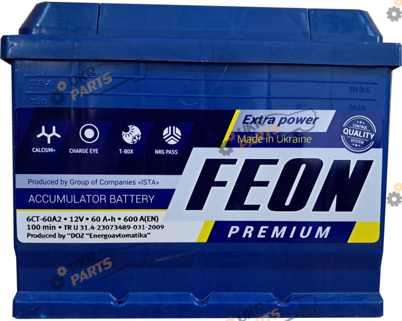 Автомобильный аккумулятор FEON 60 Ач (FP60L2L)