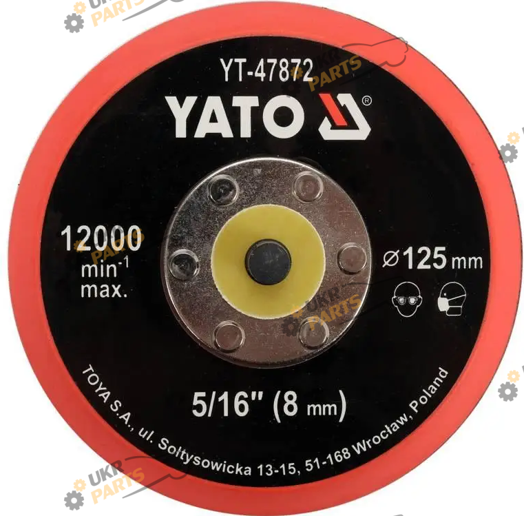 Круг для полировки кузова Yato Ø= 125мм с винтовым шпинделем Ø= 5/16