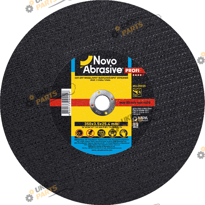 По металлу NovoAbrasive Profi 350x3.5x25.4 мм (WM35035)