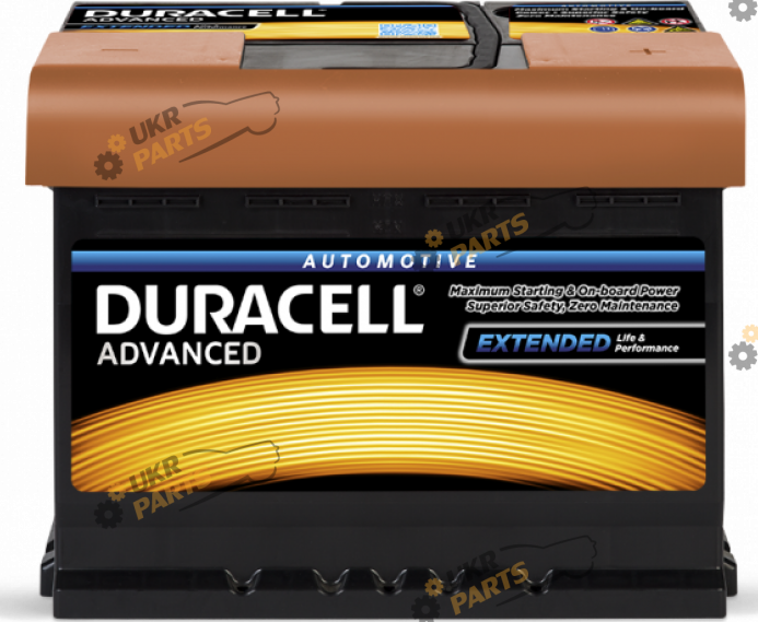 Автомобильный аккумулятор Duracell ADVANCED EN 550A, R+ 62 Ач (DA62H)