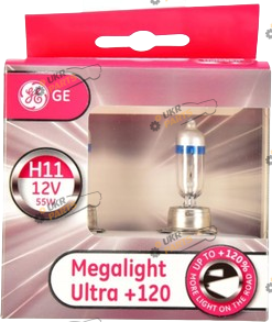Галогеновая лампа Tungsram Megalight Ultra 120 H11 2 шт (GE 53110SNU.2D)