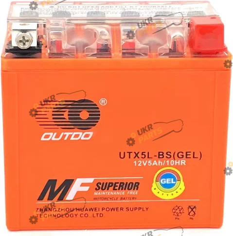 Мотоциклетный аккумулятор Outdo 5 Ач (UTX5L-BS GEL)