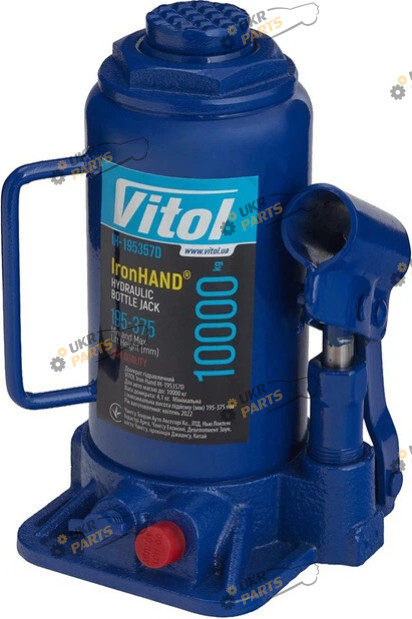 Бутылочный Домкрат Vitol 10 т Iron Hand Гидравлический (IH-195357D)