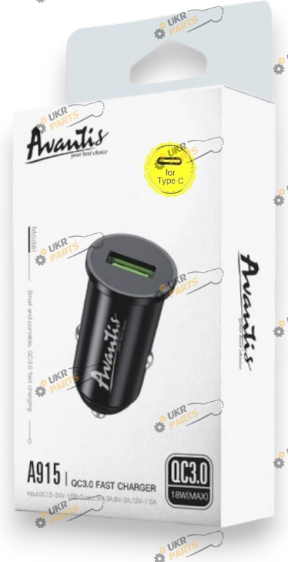 Зарядное устройство Avantis A915 Black USB 3 А (A915 black)