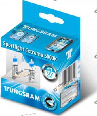 Галогеновая лампа Tungsram Sportlight Extreme 5000 K H1 2 шт (50310SUP.2D)