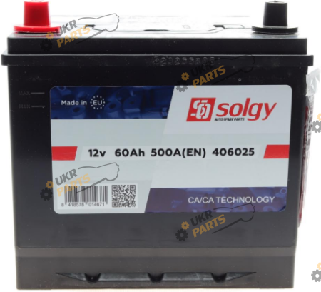 Автомобильный аккумулятор Solgy 60 Ач (406025)