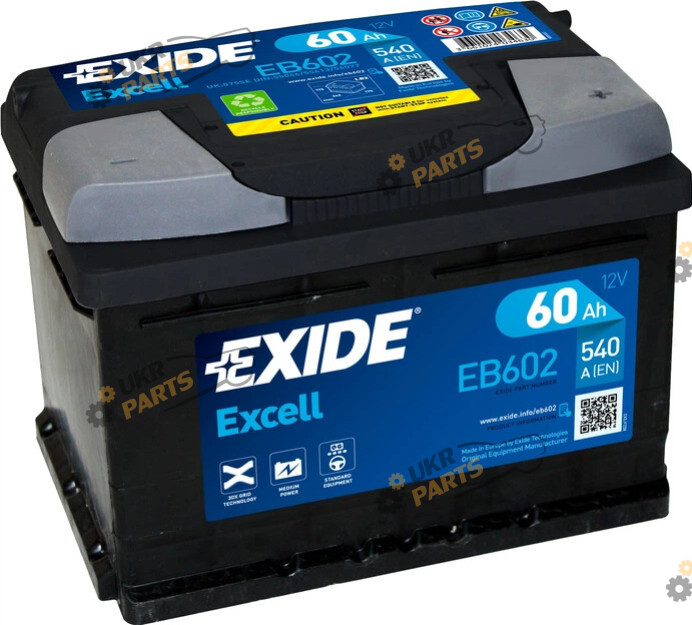Автомобильный аккумулятор Exide Excell 60 Ач (EB602)