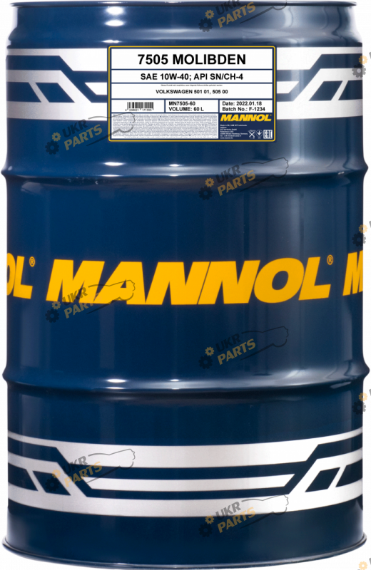 Моторное масло Mannol Molibden 10W-40 60 л (MN7505-60)