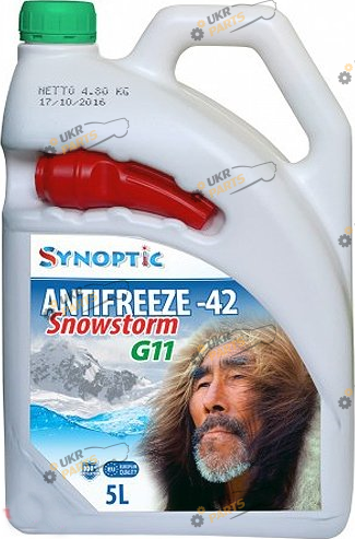 Антифриз Synoptic snowstorm G11 зелёный 5 л (25105)