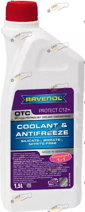 Концентрат антифриза Ravenol G12+ красный 1.5 л (1410110-150)