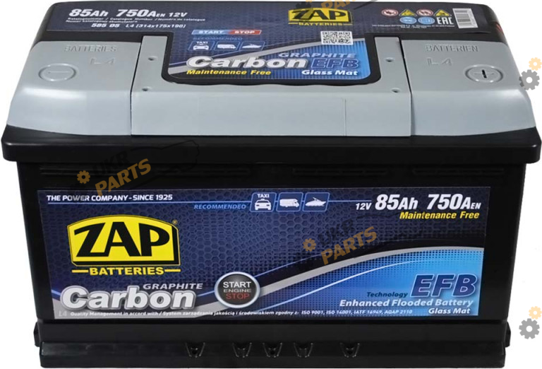 Автомобильный аккумулятор ZAP Carbon EFB Start-stop 85 Ач (585 05)