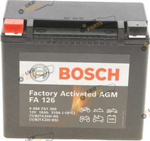 Мотоциклетный аккумулятор Bosch 18 Ач (0 986 FA1 260)