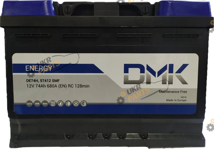 Автомобильный аккумулятор DMK ENERGY 74 Ач (DE74H)