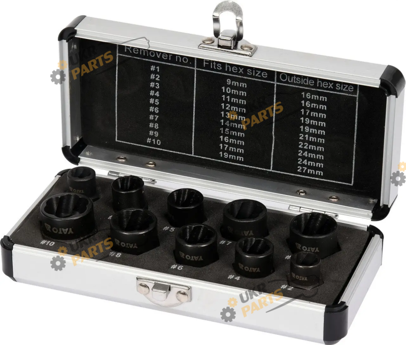 Экстрактор болтов Yato 3/8'' 10 шт (YT-06031)