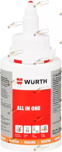 Герметик фланцевых соединений на диметакриловой основе Wurth ALL IN ONE DOS SYS 50 мл желтый флуоресцирующий (0893555050)