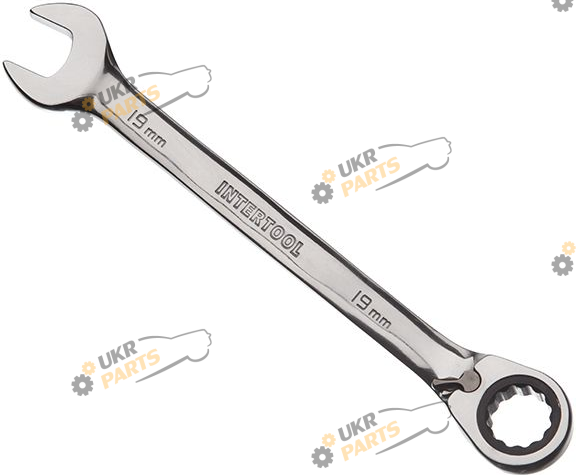 Ключ комбинированный Intertool с трещеткой 19 мм (XT-1319)
