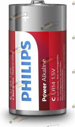 Батарейка Philips Power Alkaline C 2 шт. (PS LR14P2B/10)