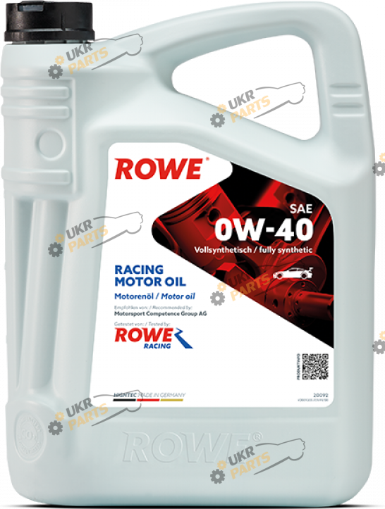 Моторное масло Rowe HIGHTEC RACING MOTOR OIL 0W-40 5 л (20092-0050-99)