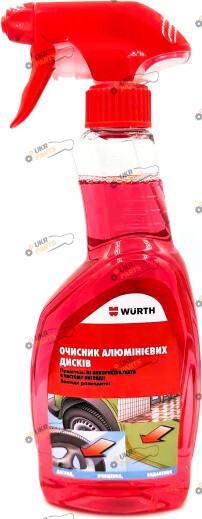 Очиститель для колесных дисков Wurth алюмінієвих, кислотний 0.5 л (0893026500)