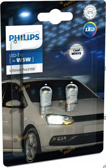 LED лампа Philips Ultinon Pro3100 W2.1x9.5d W5W 0.77 Вт (11961CU31B2)