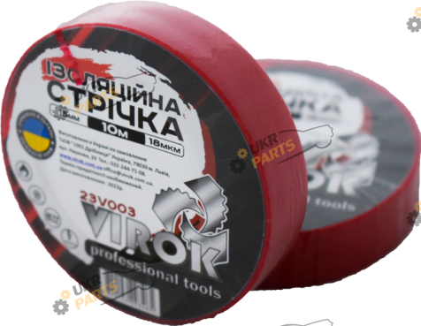 Изолента Virok красная 10 м / 15 мм (23V003)
