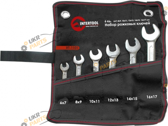 Набор рожковых ключей Intertool 6 мм 6 шт. ( 6-17мм) (XT-1101)