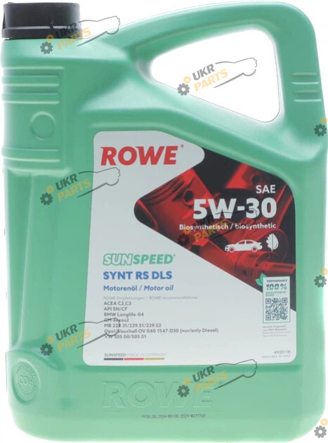 Моторное масло Rowe SunSpeed Synt RS DLS 5W-30 5 л (4920118-0050-99)