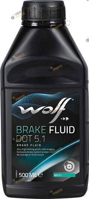 Тормозная жидкость Wolf oil DOT 4 DOT 5.1 BRAKE FLUID 0.5 л (8308208)