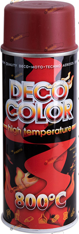 Аэрозольная краска Deco Color термостойкость 800*С красный 400 мл (725328 (12))