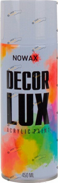 Аэрозольная краска NOWAX DECOR LUX 9010 Акрил глянец белый 450 мл (NX48012)