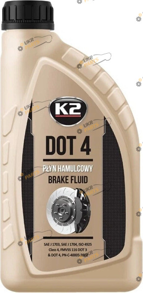 Тормозная жидкость K2 DOT 4 Brake fluid 1 л (T108)