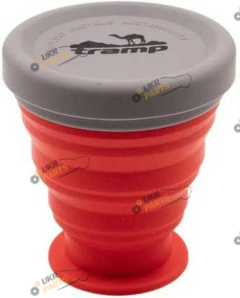 стакан складной Tramp 0,2 л силіконовий з кришкою (UTRC-126-terracota)