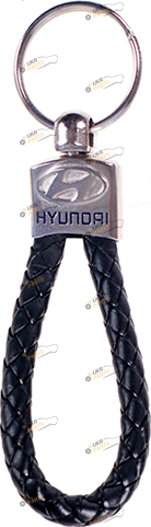 Брелок для авто Vitol HYUNDAI кож.зам плетёный (48685)