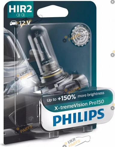 Галогеновая лампа Philips HIR2 55W 12V X-tremeVision Pro150 +150% B1 HIR2 1 шт (9012XVPB1)