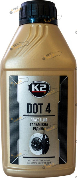 Тормозная жидкость K2 DOT 4 Brake fluid 0.5 л (T1041)