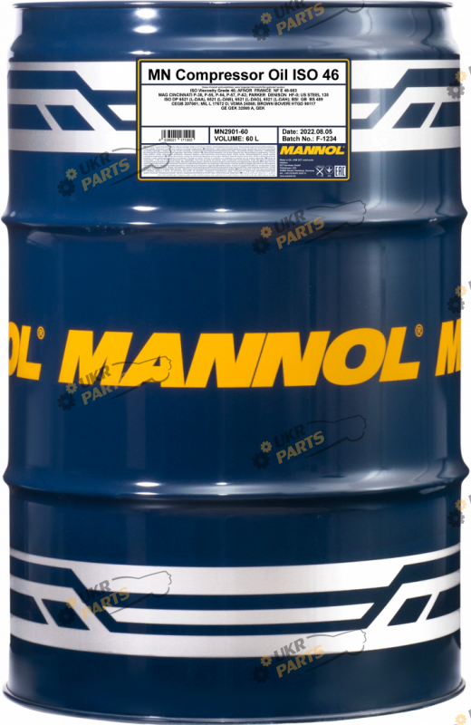 Масло гидравлическое Mannol Compressor Oil ISO 100 60 л (MN2901-60)