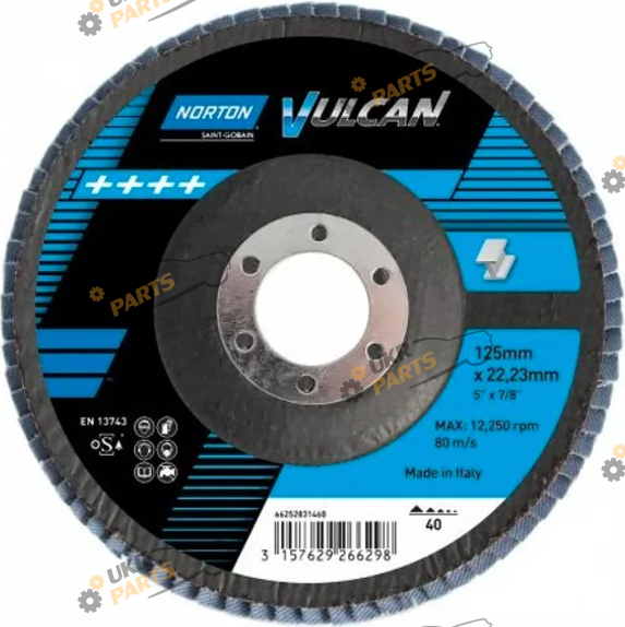 Шлифовальный круг лепестковый Norton VULCAN X-TREME, Ø= 125/22 мм, Р 120 (70V804)