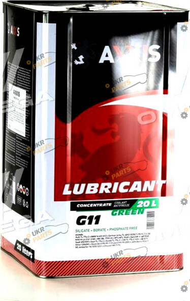 Концентрат антифриза Axxis Coolant Concentrate G11 зелёный 20 л (P999-GRN)
