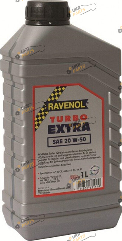 Моторное масло Ravenol Turbo Extra 20W-50 1 л (4014835631519)