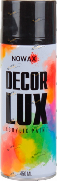 Аэрозольная краска NOWAX Decor Lux черный 450 мл (NX48011)