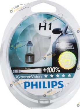 Галогеновая лампа Philips X-tremeVision +100% H1 2 шт (12258XVS2)