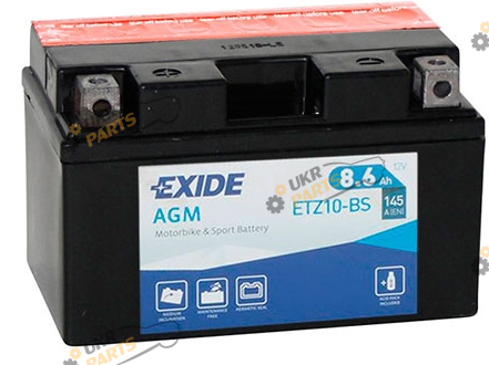 Мотоциклетный аккумулятор Exide 8.4 Ач (ETZ10-BS)