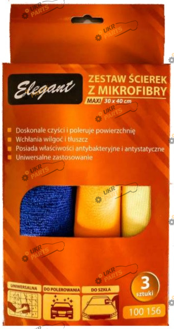 Микрофибровая салфетка универсальная Elegant набор 3 шт (100 156)