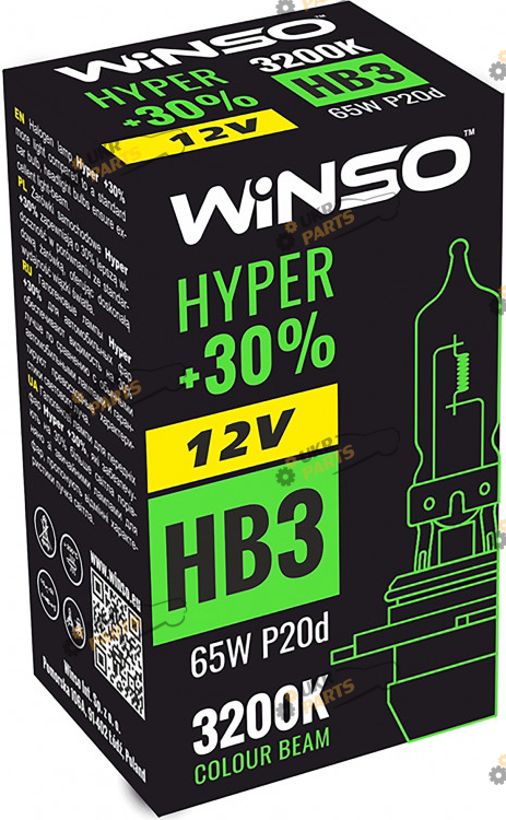 Галогеновая лампа Winso 12V TRUCK +30% 65W P20d HB3 1 шт (712500)