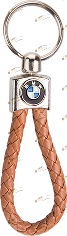 Брелок для авто Vitol BMW кож.зам плетёный (50679)