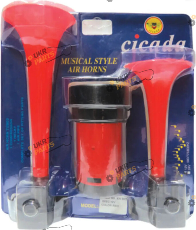 Звуковой сигнал King CICADA (двотрубний) KH-602 12V (red) (KH-602)