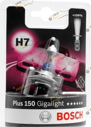 Галогеновая лампа Bosch +150% Gigalight Plus H7 1 шт (1987301137)