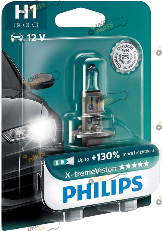Галогеновая лампа Philips XVB1 12258 X-treme Vision BP (P14,5s) H1 1 шт (12258XV+B1)
